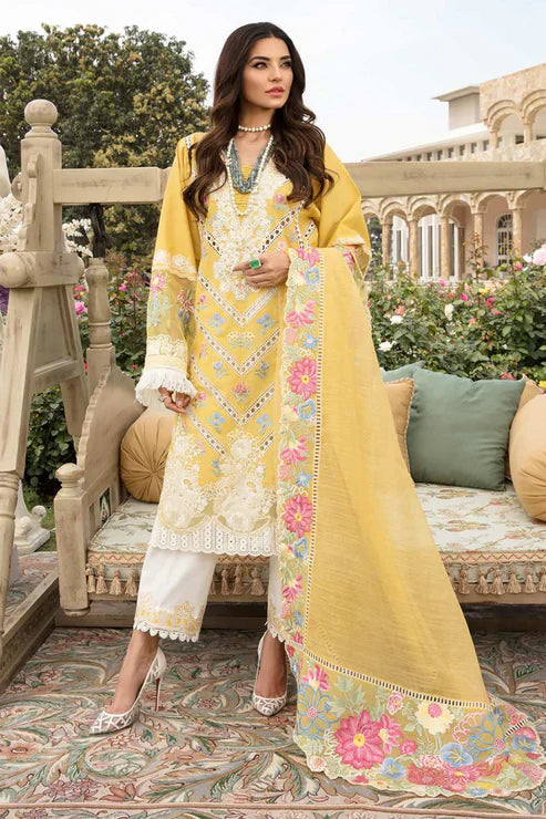 3 PC EMBROIDERED COTTON SUIT-BG594
