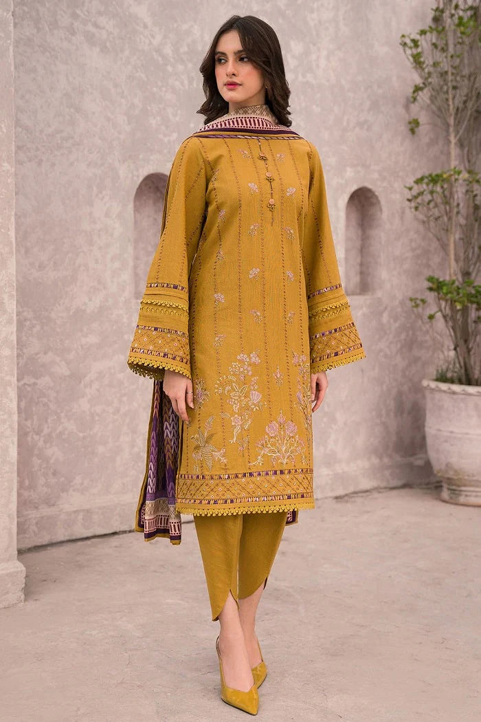 3 PIECE-EMBROIDERED LAWN SUIT-BG543