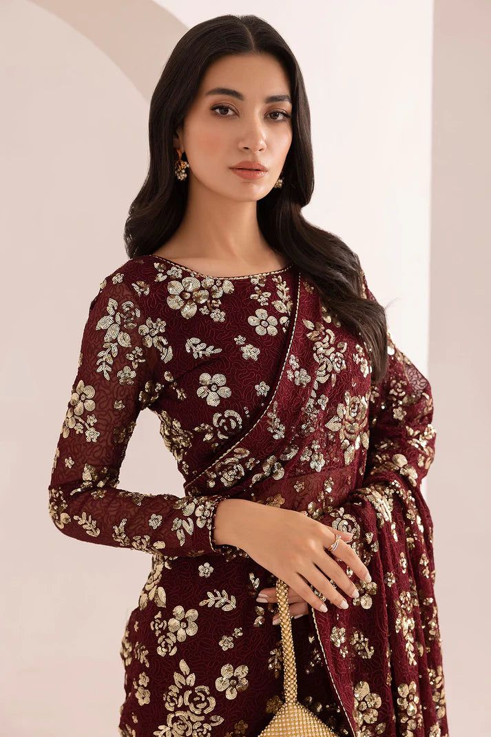 EMBROIDERED CHIFFON UC-3021