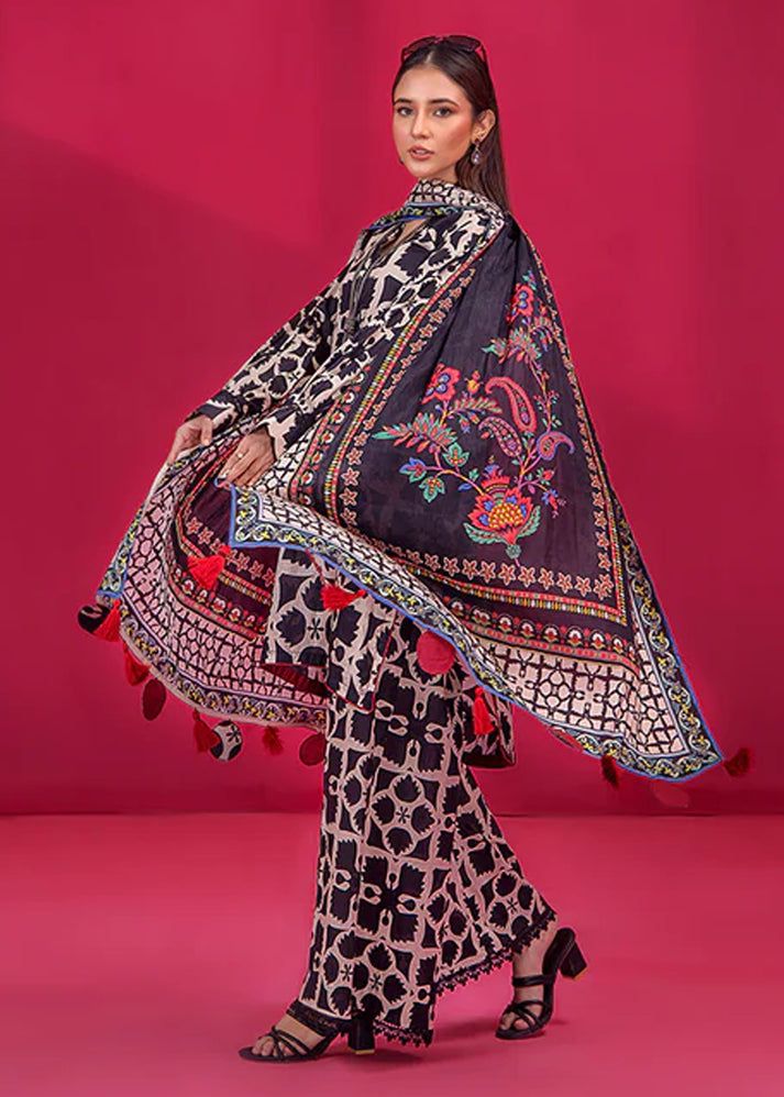 Digital Printed 3 Pcs Suit - DG05