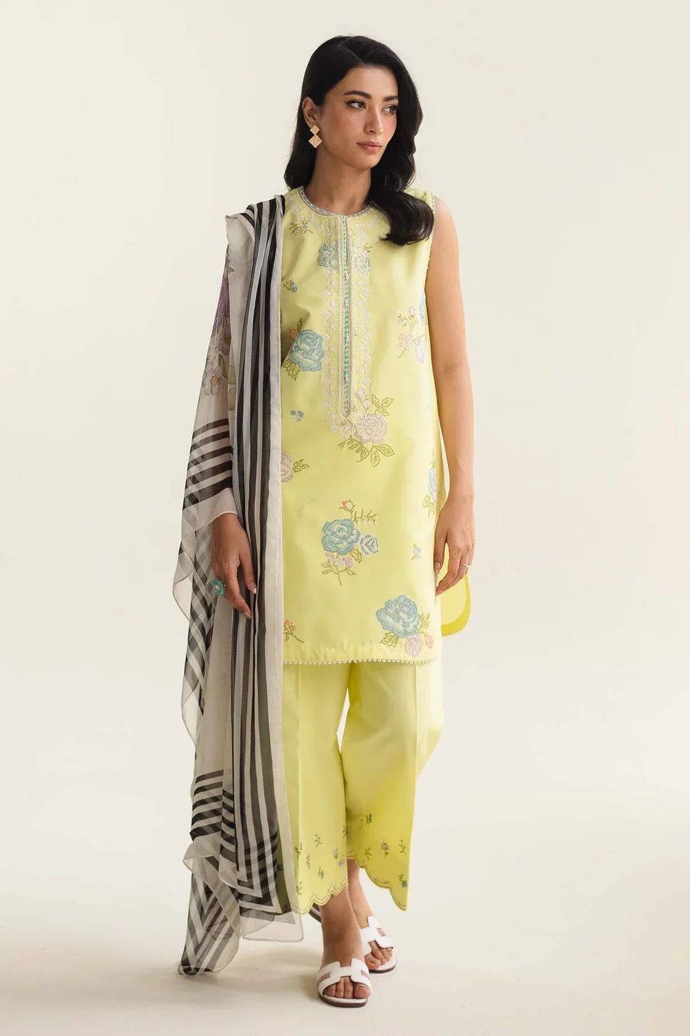 ZARA SHAHJAHAN LAWN 3PC SUIT-BG228