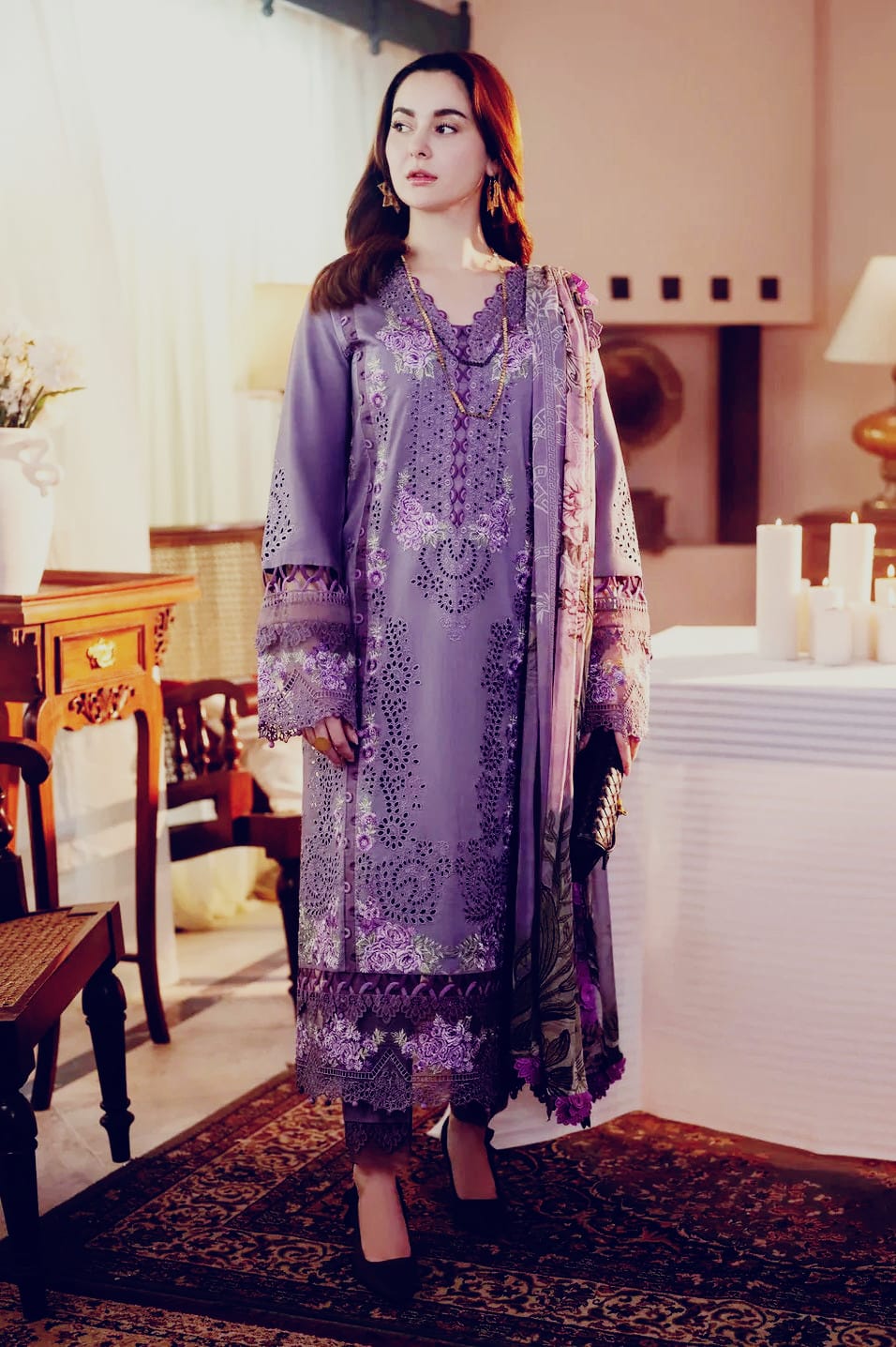3 PC EMBROIDERED SUIT - BG883