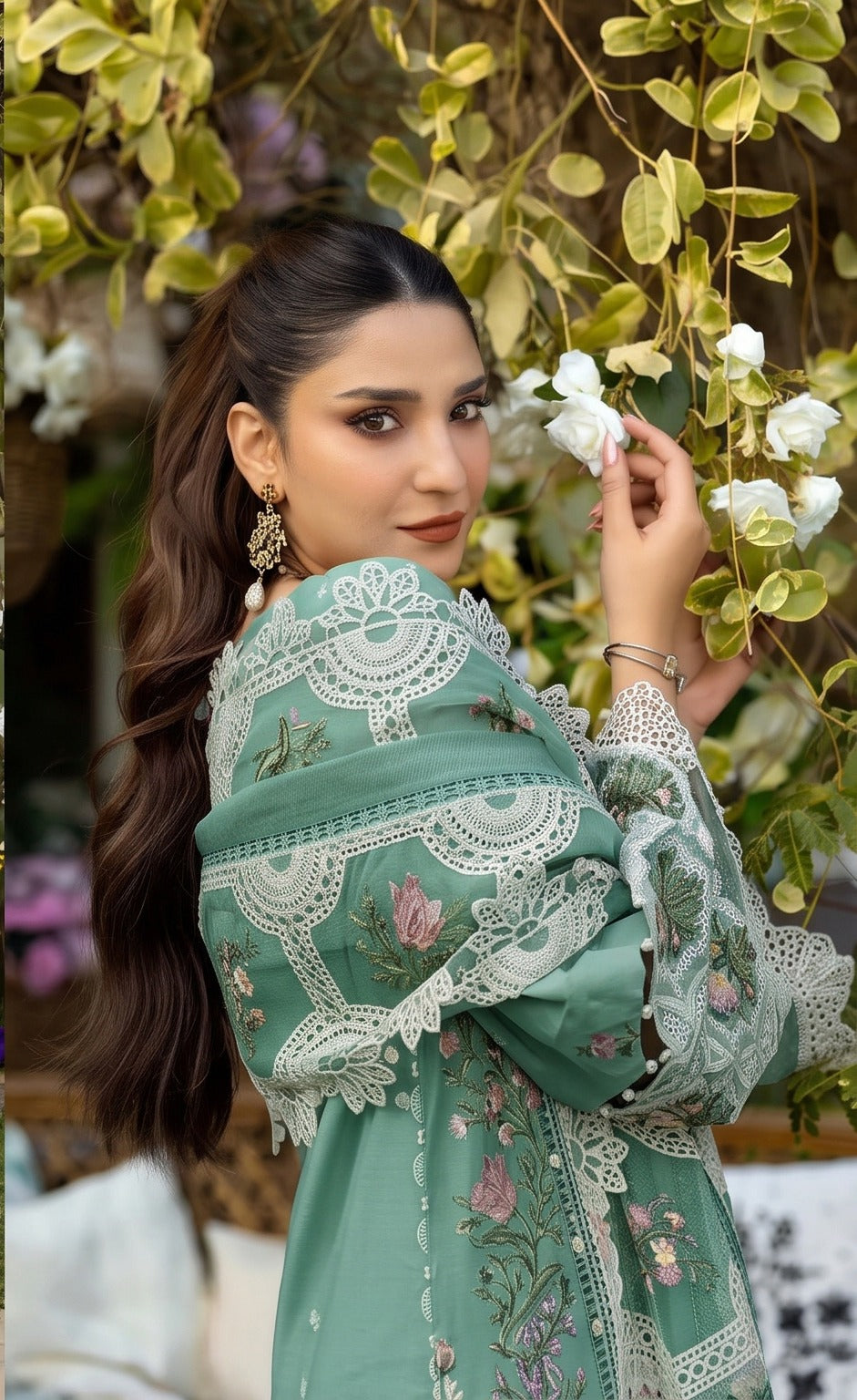 3PC EMBROIDERED SUIT - BG914