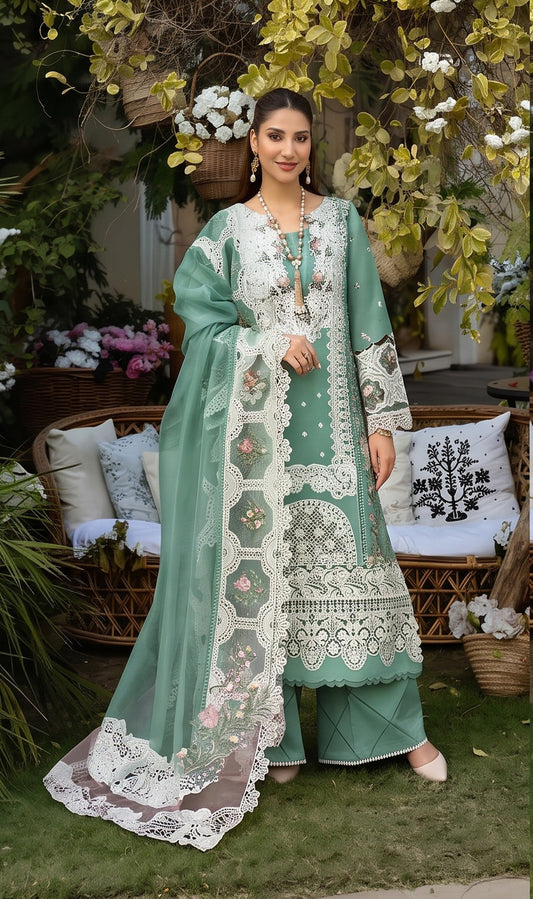 3PC EMBROIDERED SUIT - BG914