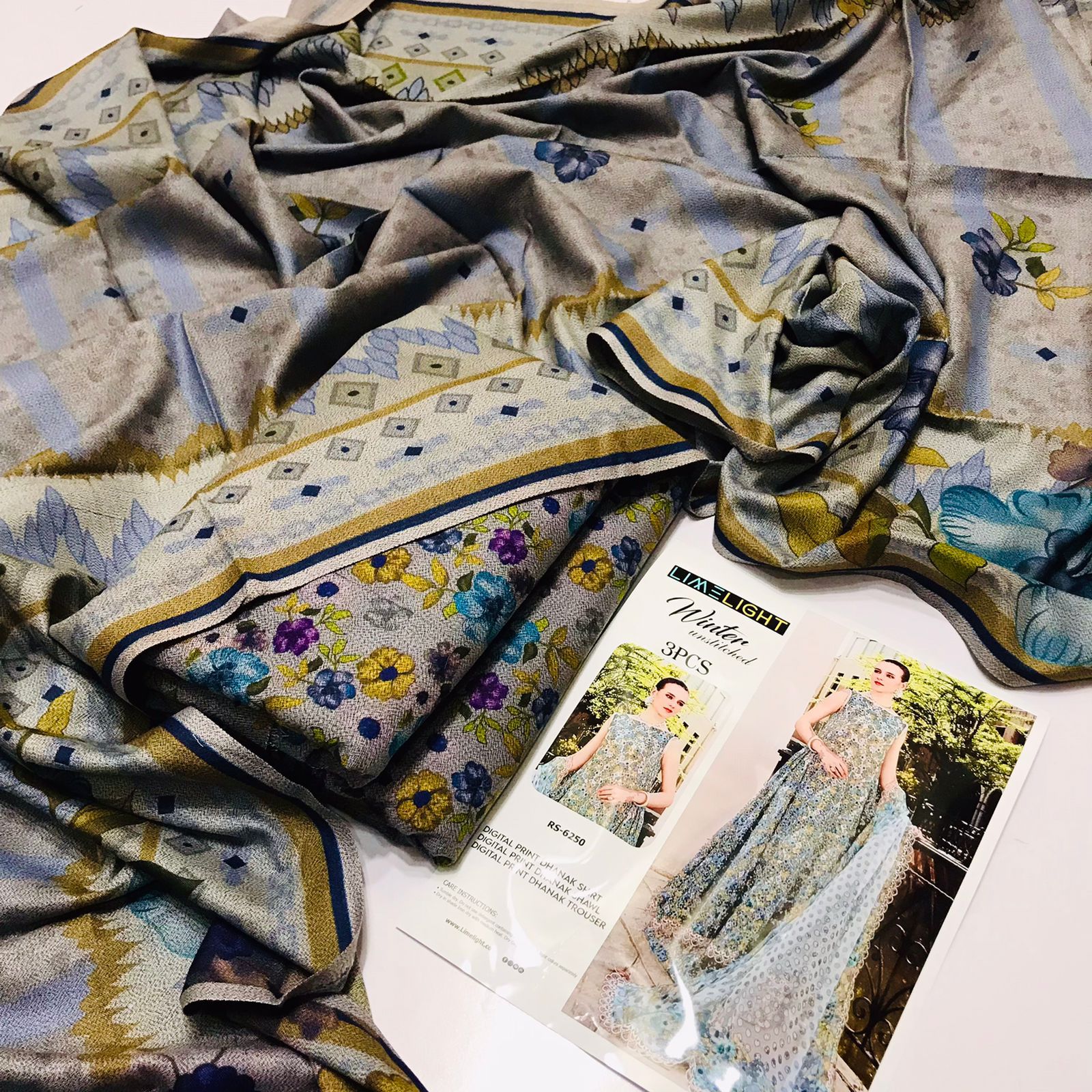 Digital Printed 3 Pcs Suit - DG03