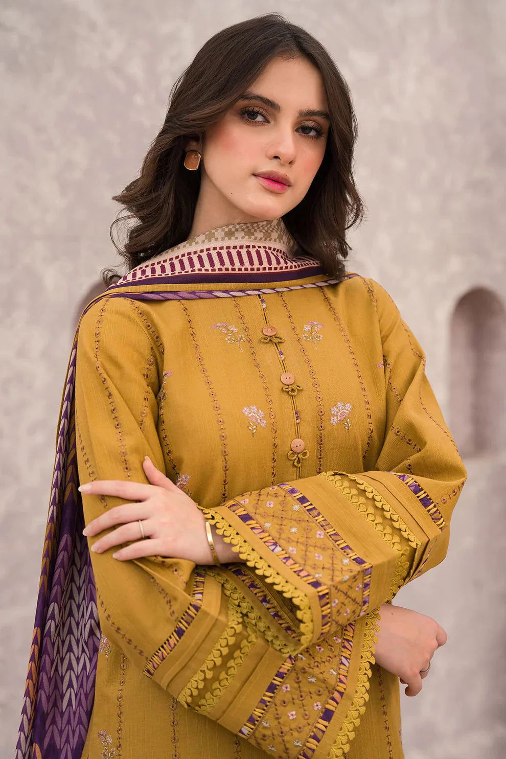 JAZMIN-3PC LAWN-BG244