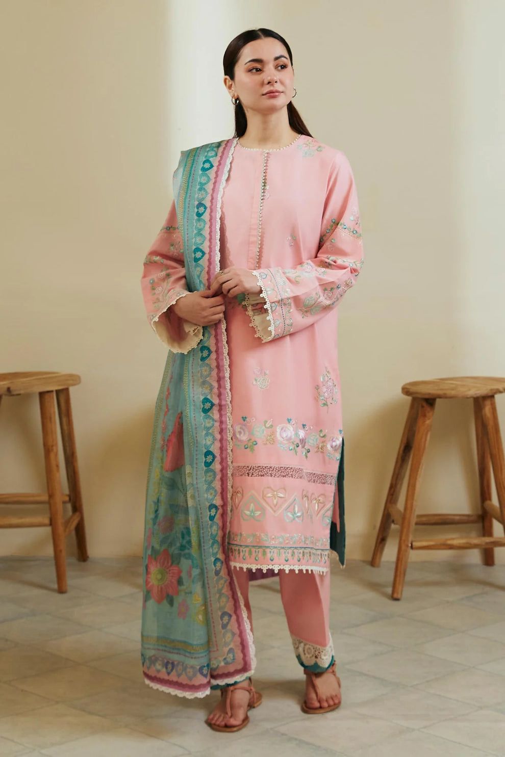ZARA SHAHJAHAN LAWN 3PC SUIT-BG233