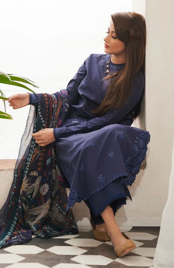 EMBROIDERED LAWN 3PC SUIT-BG330