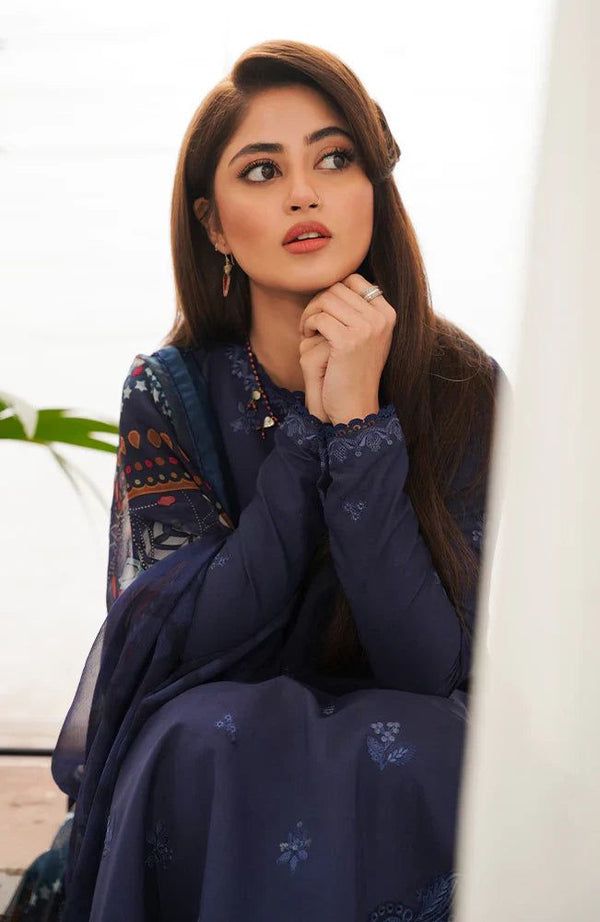 EMBROIDERED LAWN 3PC SUIT-BG330