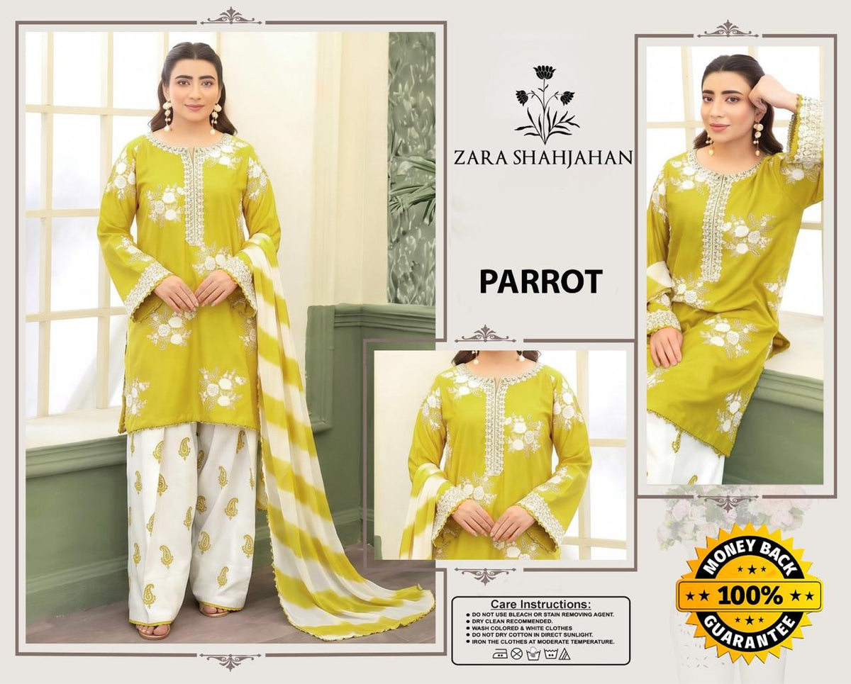 3PC EMBROIDERED SUIT - BG913