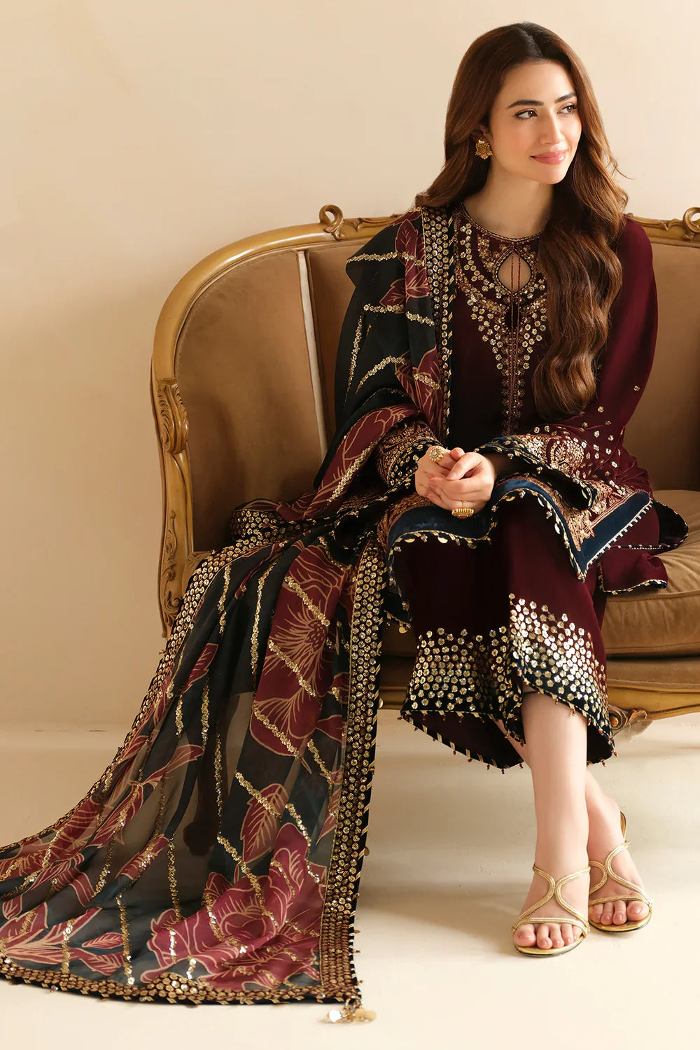 JAZMINE Embroidered Velvet Formal JV-YF-2038