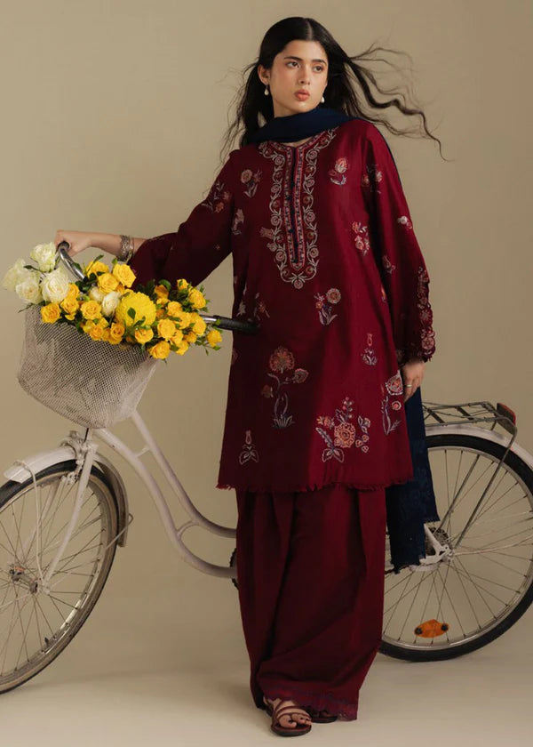 3 PC EMBROIDERED SUIT - BG830