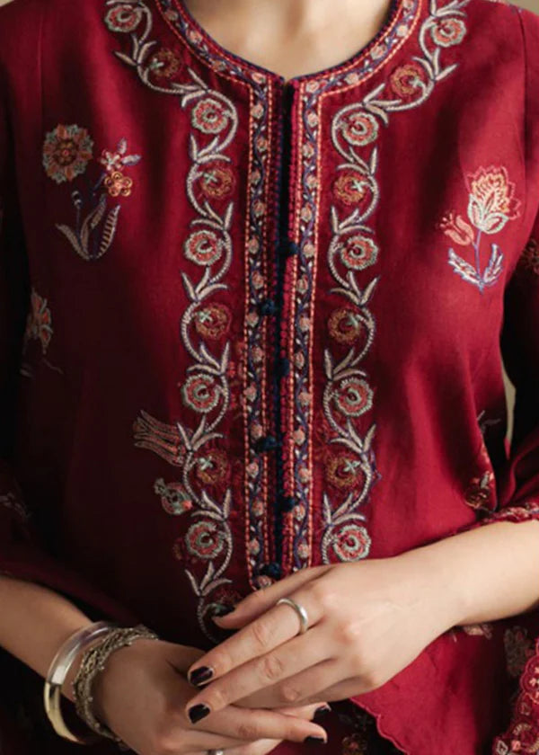 3 PC EMBROIDERED SUIT - BG830