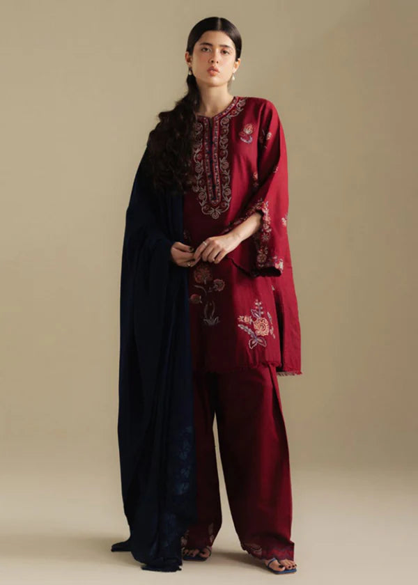 3 PC EMBROIDERED SUIT - BG830