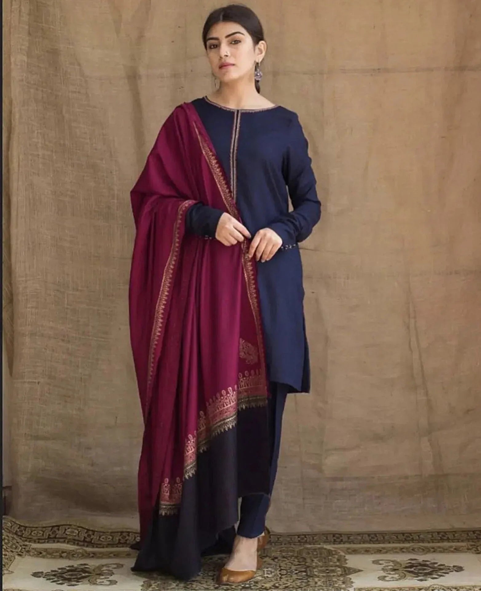 3 PC - EMBROIDERED DHANAK-BG580